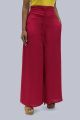 Women's Pocket Broad Belt Palazzo - Rani Pink