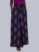 Women Geometrical Printed Broad Belt Palazzo - Navy-Orange