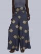 Women Geometrical Printed Broad Belt Palazzo - Grey Square