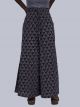 Women Geometrical Printed Broad Belt Palazzo - Ruby Grey 