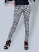 Printed Stretchable Pant - Grey