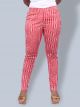 Printed Stretchable Pant - Dark Pink