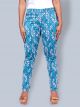 Printed Stretchable Pant - Teal