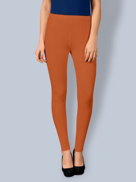 Cotton Ankle Leggings - Fire