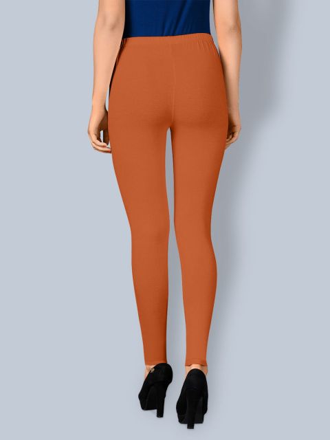 Cotton Ankle Leggings - Fire