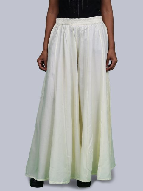Women's 40 Inch Flared Palazzo - Cream