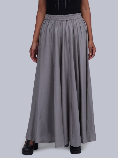 Women's 40 Inch Flared Palazzo - Grey
