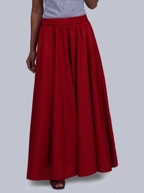 Women's 40 Inch Flared Palazzo - Maroon