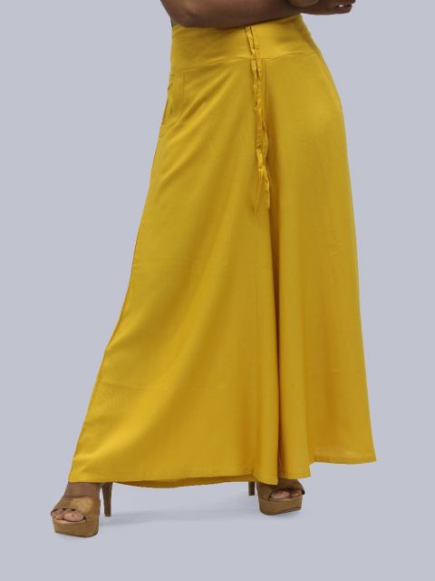 Women's Pocket Broad Belt Palazzo - Mustered
