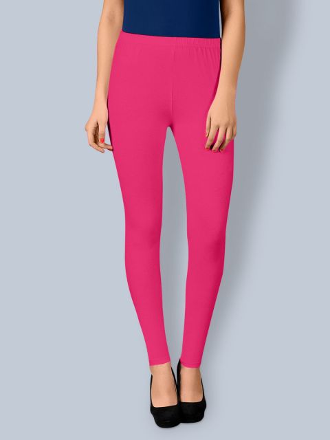 Cotton Ankle Leggings - Fuscia