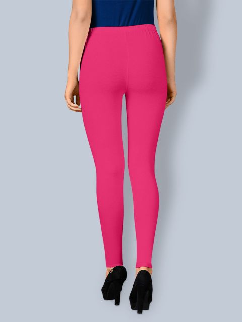 Cotton Ankle Leggings - Fuscia