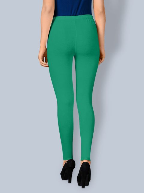 Cotton Ankle Leggings - Grass