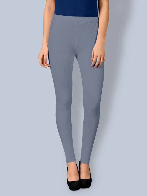 Cotton Ankle Leggings - Grey Smoke