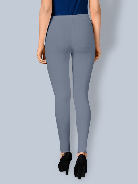 Cotton Ankle Leggings - Grey Smoke