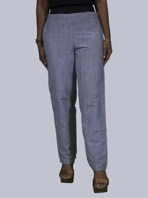  Women's Woven Straight Pant - Light Grey