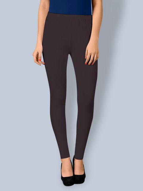 Cotton Ankle Leggings - Mud