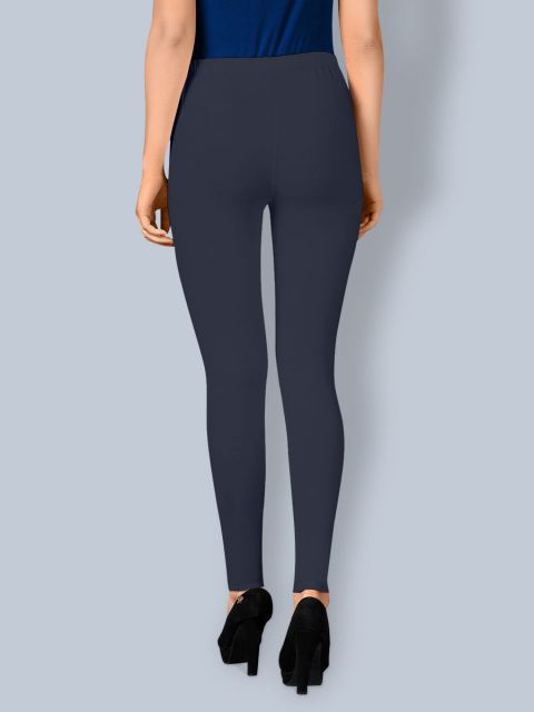 Cotton Ankle Leggings - Navy Blue