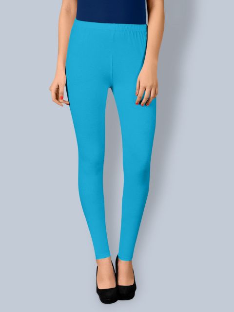 Cotton Ankle Leggings - Ocean