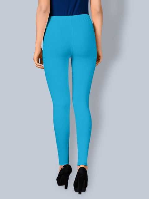 Cotton Ankle Leggings - Ocean