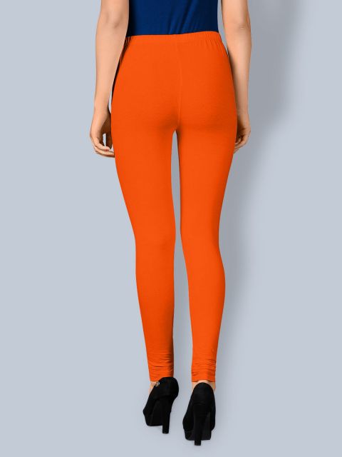 Cotton Chudidar Leggings - Orange