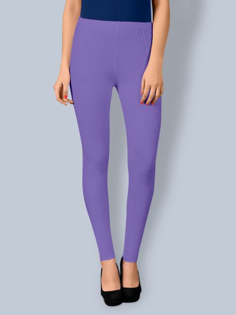 Cotton Ankle Leggings - Orchids