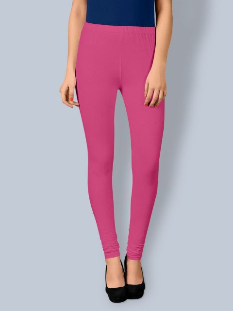 Cotton Chudidar Leggings -Pink Flower