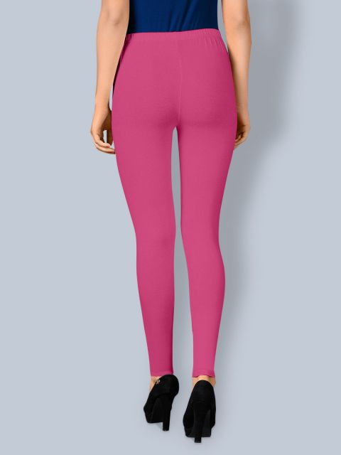 Cotton Ankle Leggings - Pink Flower