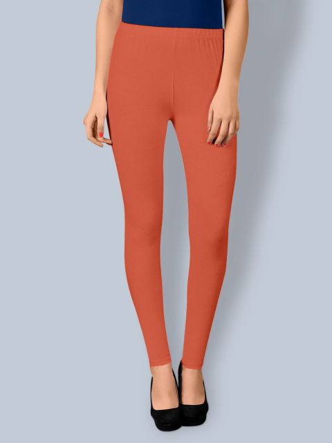 Cotton Ankle Leggings - Pumpkin