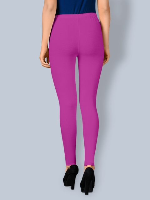 Cotton Ankle Leggings - Purple