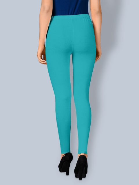 Cotton Ankle Leggings - Sea Green