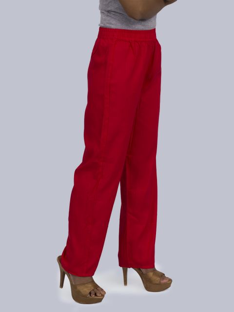 Women's Solid Pant Palazzo - Red