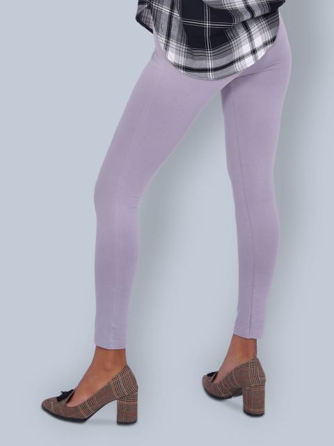 Cotton Ankle Leggings - Grey