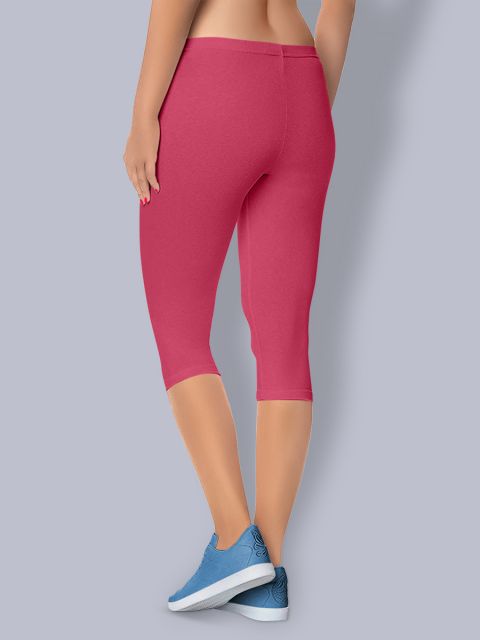 Cotton 3/4th Leggings - Princess Pink