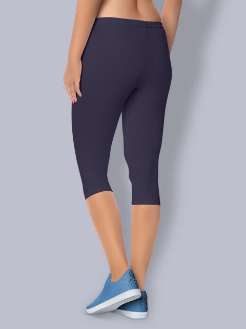 Cotton 3/4th Leggings - Dark Navy