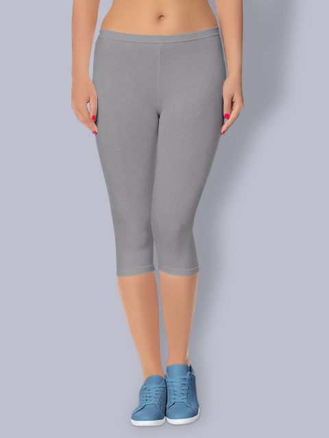 Cotton 3/4th Leggings - Grey