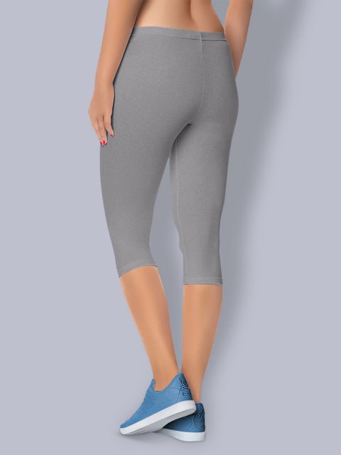 Cotton 3/4th Leggings - Grey