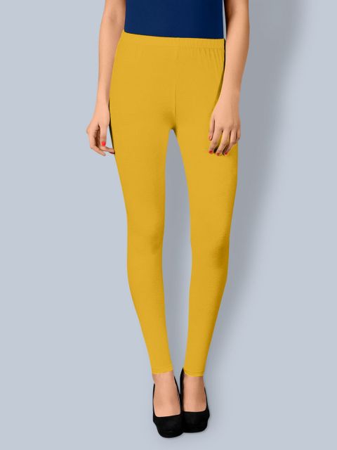 Cotton Ankle Leggings - Yellow Gold