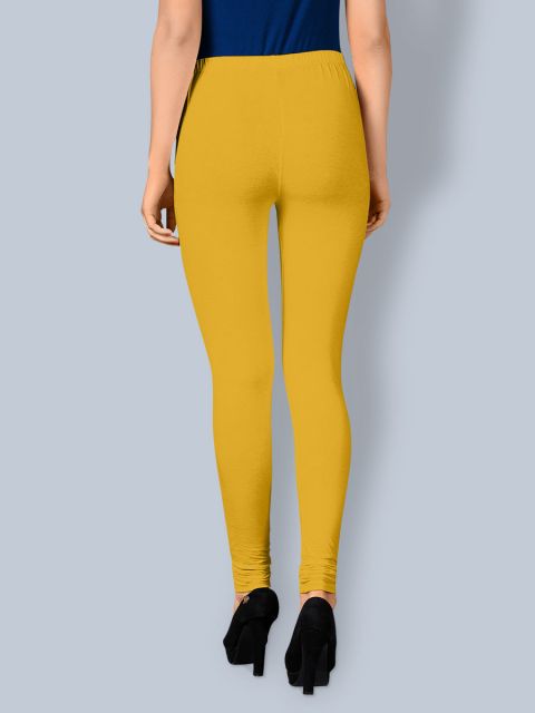 Cotton Chudidar Leggings -Yellow Gold