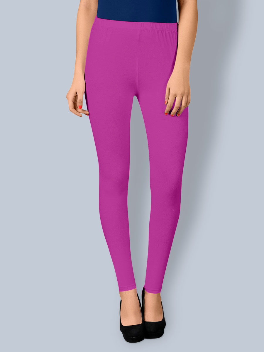 Cotton Ankle Leggings - Purple - New In - Fabrika16